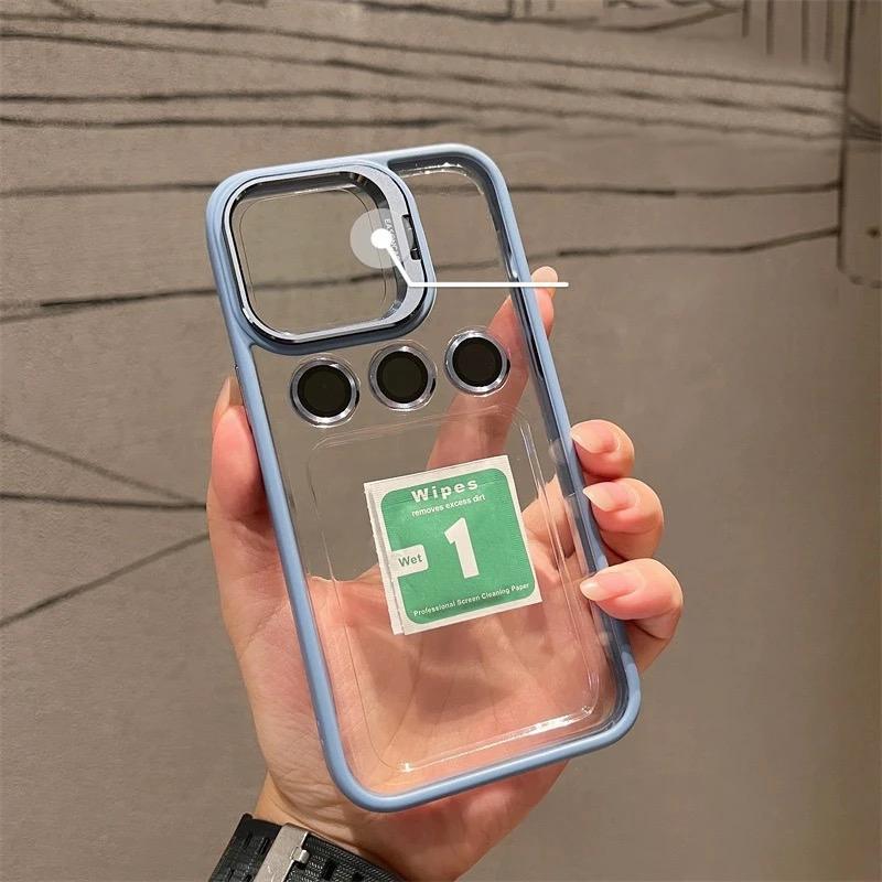 Shockproof Magnetic Metal Stand Case with lens