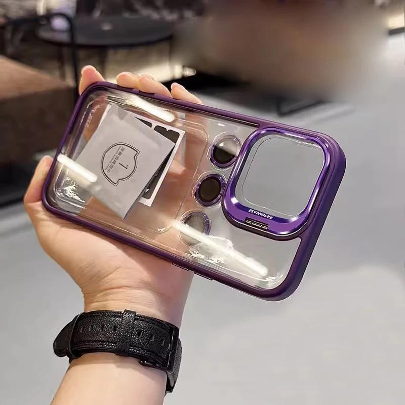 Shockproof Magnetic Metal Stand Case with lens