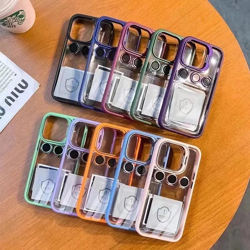 Shockproof Magnetic Metal Stand Case with lens