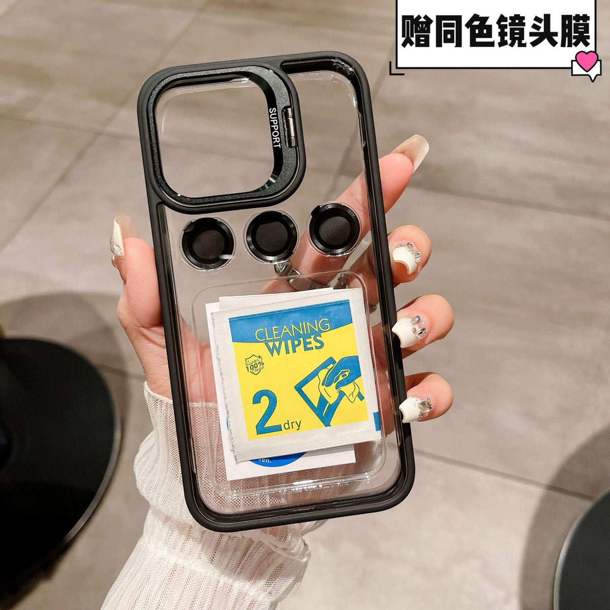 Shockproof Magnetic Metal Stand Case with lens